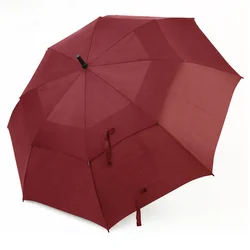 Wholesale 54/62/68 Inch Automatic Open Extra Large Oversize Double Canopy Vented Windproof Waterproof Golf Umbrellas