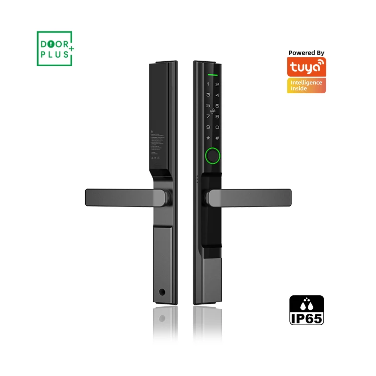 Doorplus Digital Smart Door Lock Tuya Wifi App Remote Unlock Password Biometric Security Waterproof Fingerprint Smart Lock