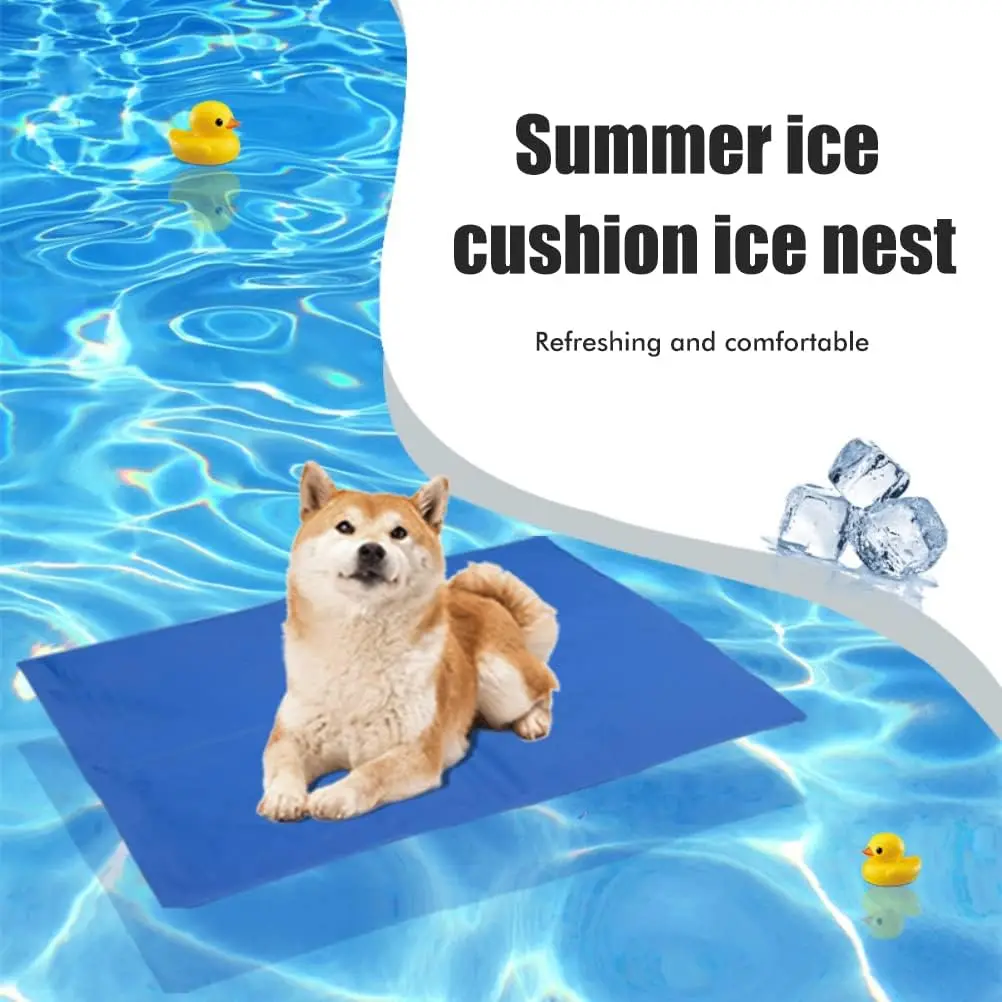 [Elosung]Pet Cooling Mat Ice Pad Waterproof Sleep Sponge Puppy Gel Blanket Ice Silk for Dogs Cats