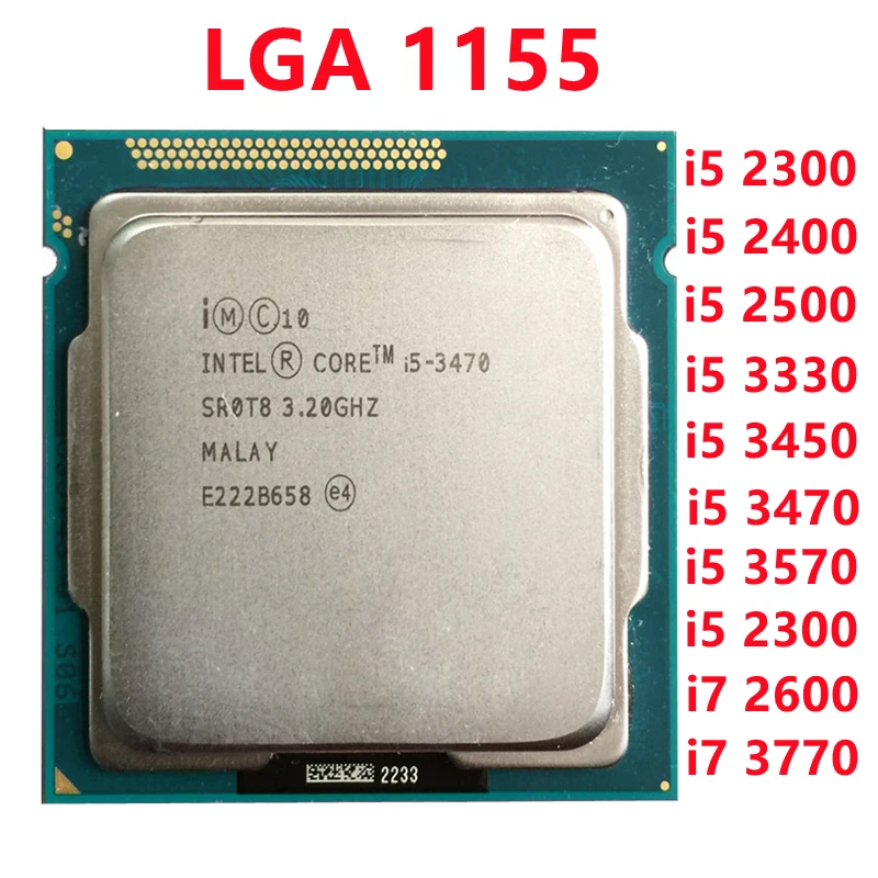 I5 i7 3570 2300 2400 2500 3330 3450 3470 2600 3770 процессор для настольного компьютера LGA 1155 Socket Core 3 4