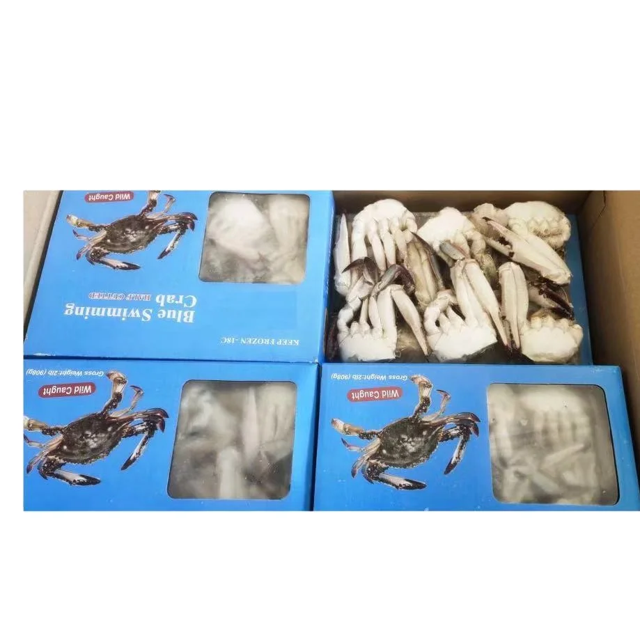 natural  fresh blue swimming crab cut block in stock wholesale blue swimming crab