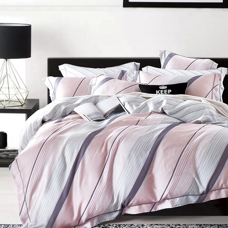 100% Organic Cotton digital printing custom own design bedding set with duvet cover