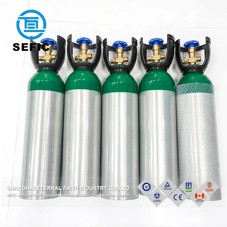 Good Quality High Pressure Aluminum Oxygen Cylinder Oxygen Tank CO2 Gas Bottles