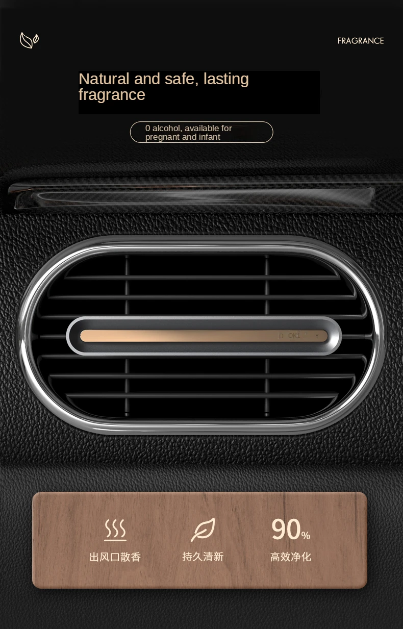 0Brand Custom Car Air Freshener Perfume OEM Bottle Pvc Box Glass Picture Time Office  Paper Card Pcs