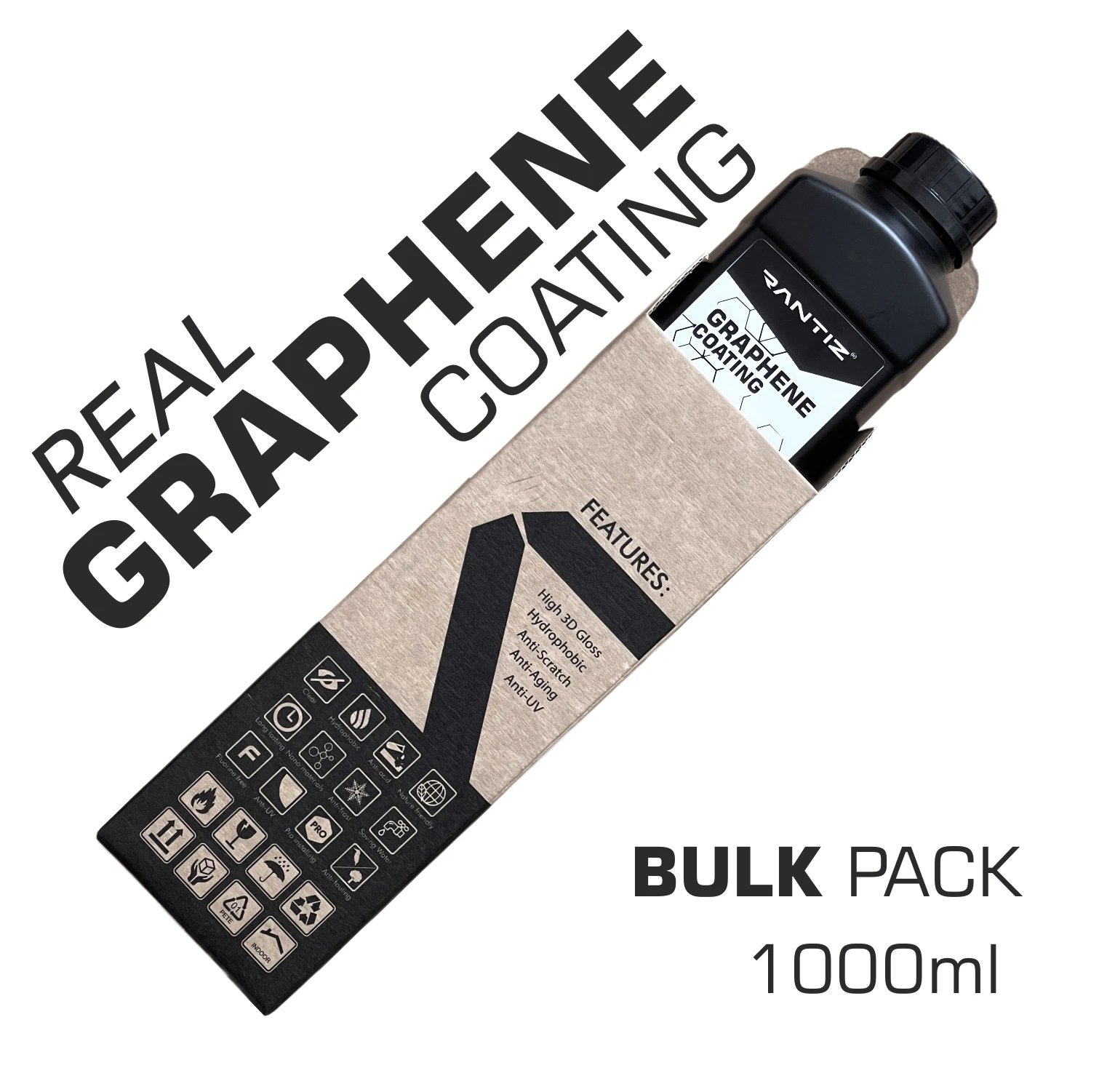 PURE GRAPHENE COATING 20H PAINT CAR CARE PROTECTION SUPER HYDROPHOBIC SELF HEALING 1 LITER / 35oz 1000ml NANO LIQUID FOR 33 CARS