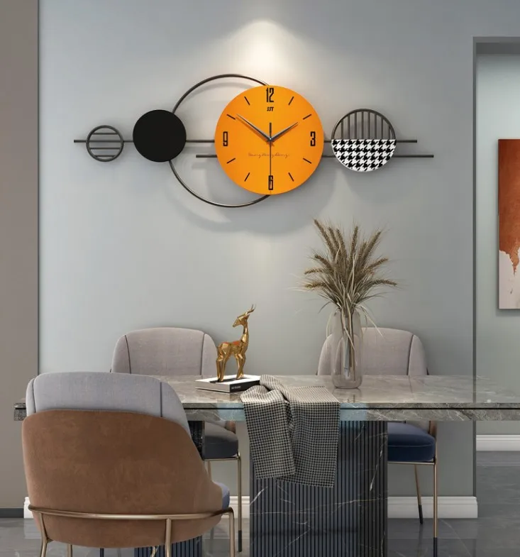 Clock wall living room 2022 New modern simple clock fashion atmosphere dining room decorative wall clock