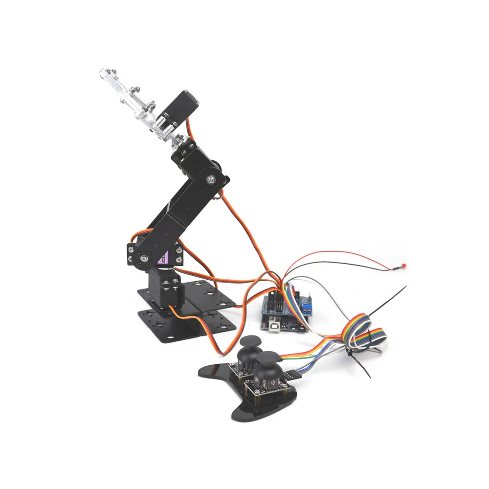 Горячая распродажа механическая рука 4-Dof робот для Arduino из алюминиевого сплава металлический пульт дистанционного управления набор Ps2