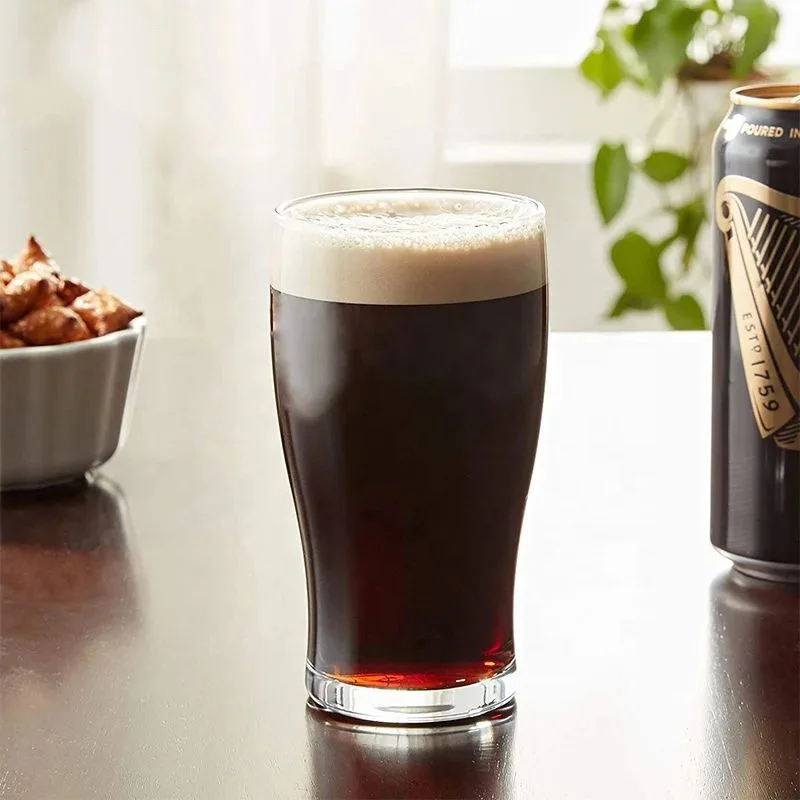 Wholesale Stock 12oz 16oz 20oz Thicken Bottom Custom Logo Printed Pilsner Beer Pint Glasses for Home Party Bar Use