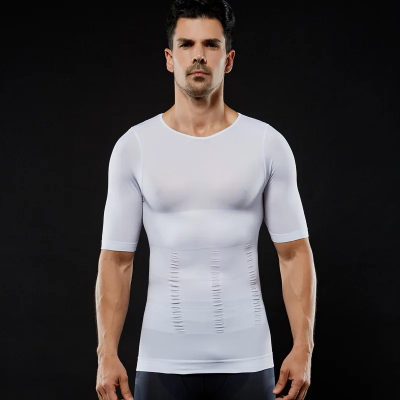 Men Body Shapers  Tank Tops Elastic Tight Fitting Sleeveless T-Shirt Vests Slimming Shaping Vest muscle top