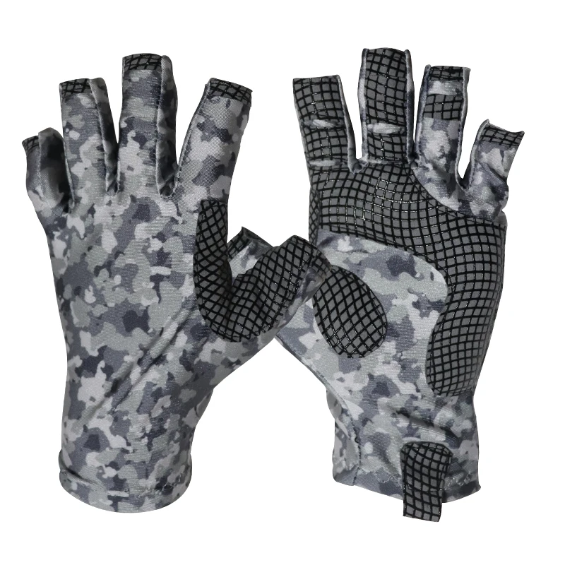 Wholesale fashionable fingerless Diving Gloves customized logo Sun Protection  cold  weather fishing gloves