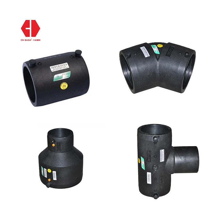 PE100 50mm hdpe pipe fitting sdr11 hdpe tee 45 degree elbows electrofusion fittings