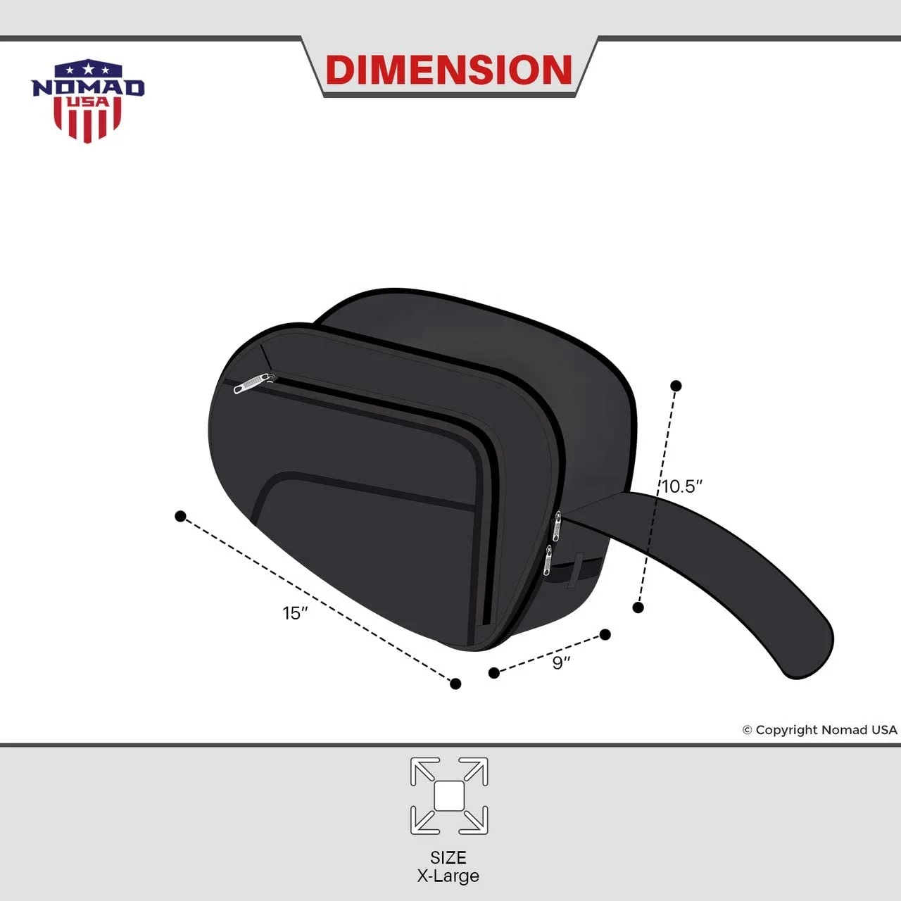 
Customized Universal Reinforced Cordura Halley Travel Bag Motorcycle Saddlebag for Sports Bikes 