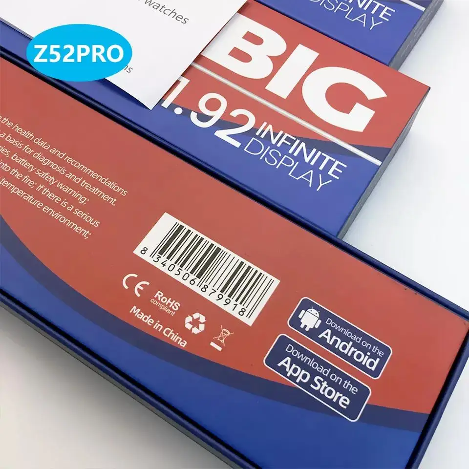 2022 Z52Pro Smartwatch 1.92 Inch Wireless Charging Cheap Reloj Inteligente Series 8 7 Z52 Pro Smart Watch