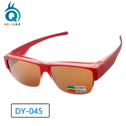 Flat uv400 polarized glasses Anti-glare windproof Multi function driving fit over sunglasses