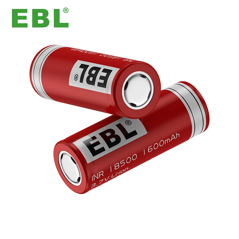 Литий-ионный перезаряжаемый аккумулятор EBL 18500 1600 мАч 3 7 в с глубоким циклом 1200 раз