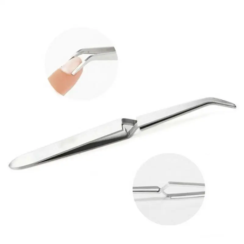 Nail Art Shaping Tweezers Multifunction Cross Nail Clip for Acrylic UV Gel Shaping Pinchers