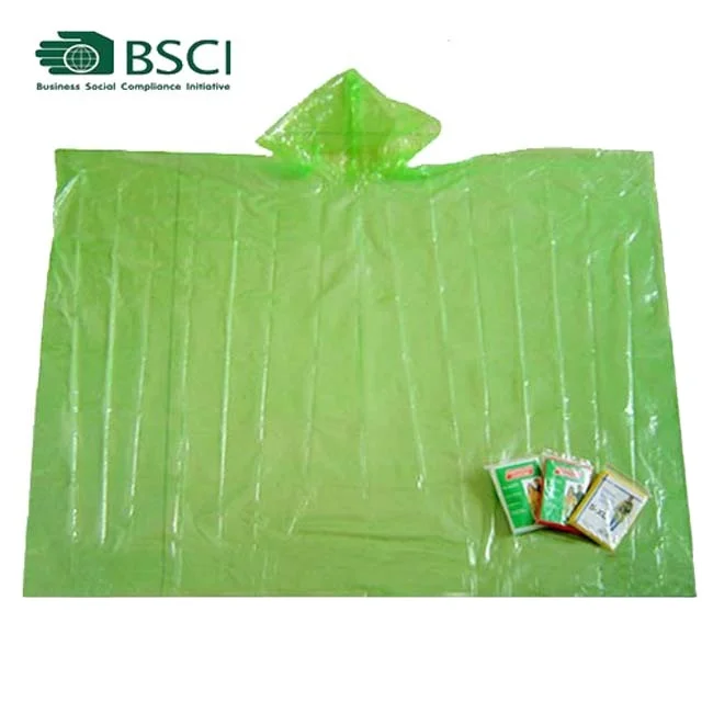 disposable flame retardant rain poncho/rain coat poncho