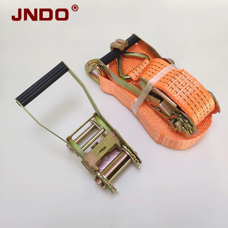 50mm 5ton High Strength Ratchet Tie Down Strap With Double J Hook