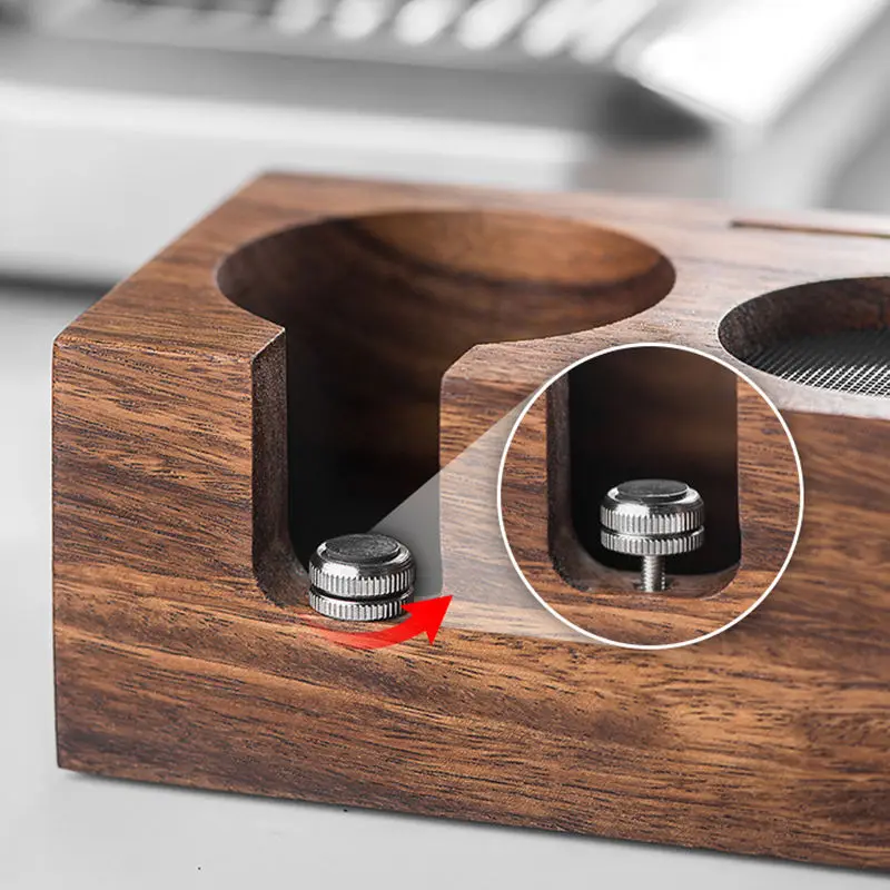New arrival Coffee Tamper Holder Espresso Solid Wood Coffee Machine Accessories Tamping Station High quality