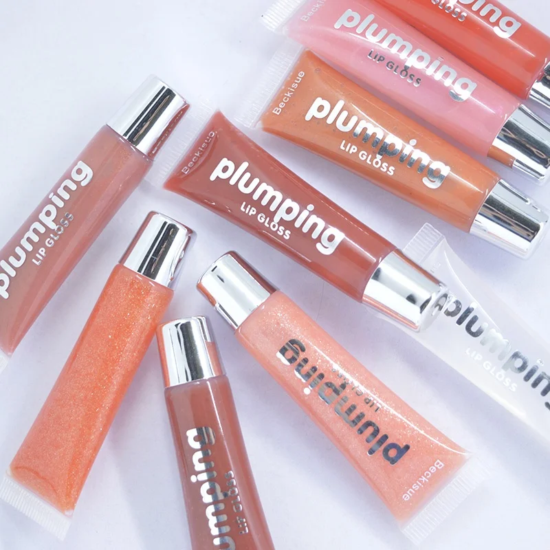 Natural Mint Plump Moisturizing Lip Gloss 3D Jelly Color Sexy Lip Plumper Gloss Super Volume Plump Clear Lip gloss Private Label