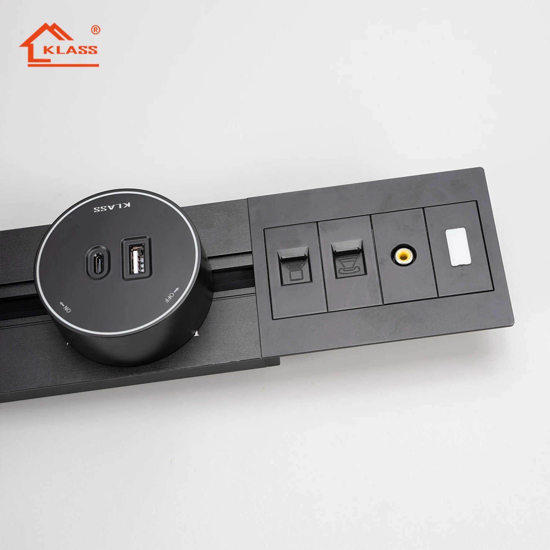 Manufactures electrical Removable Power Rail Track Socket with universal 13A USB socket for wall Tabletop Electric Plug Outlet