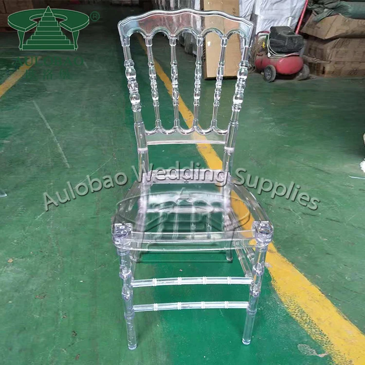 Hotel furniture clear plastic acrylic wedding chiavari chair with cushion