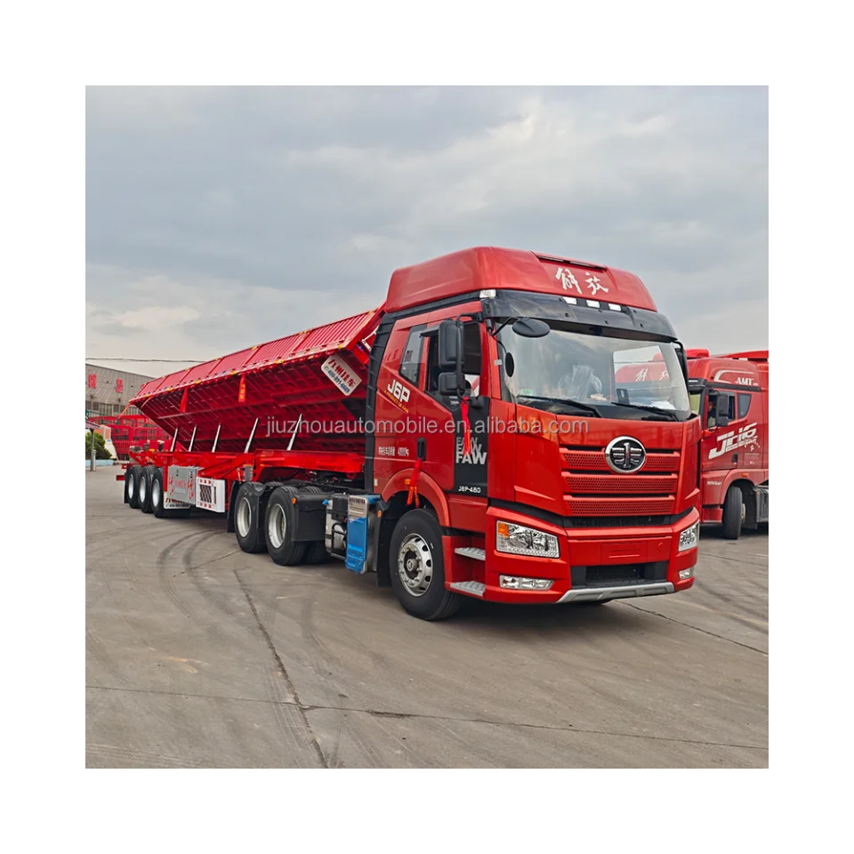 High Quality Factory dump-trailer gooseneck dump trailer tipping trailer for tractor