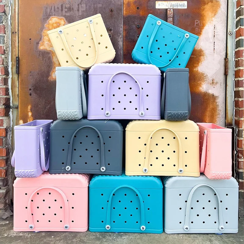 Wholesale portable new design bogg bag xl  hand tote eva big bogg beach bag silicone beach bogg bag bog