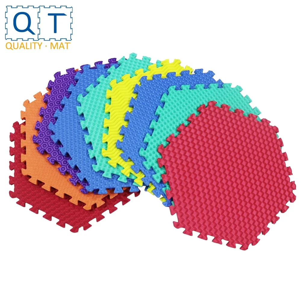 QT MAT EVA Foam Hexagon Puzzle Floor Tile Mat