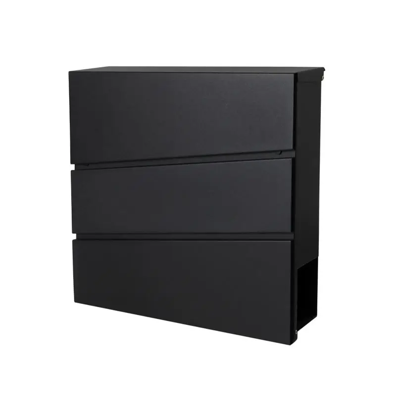 wholesale wall mounted stainless steel lockable mailbox outdoor big metal mail box apartment door letter
