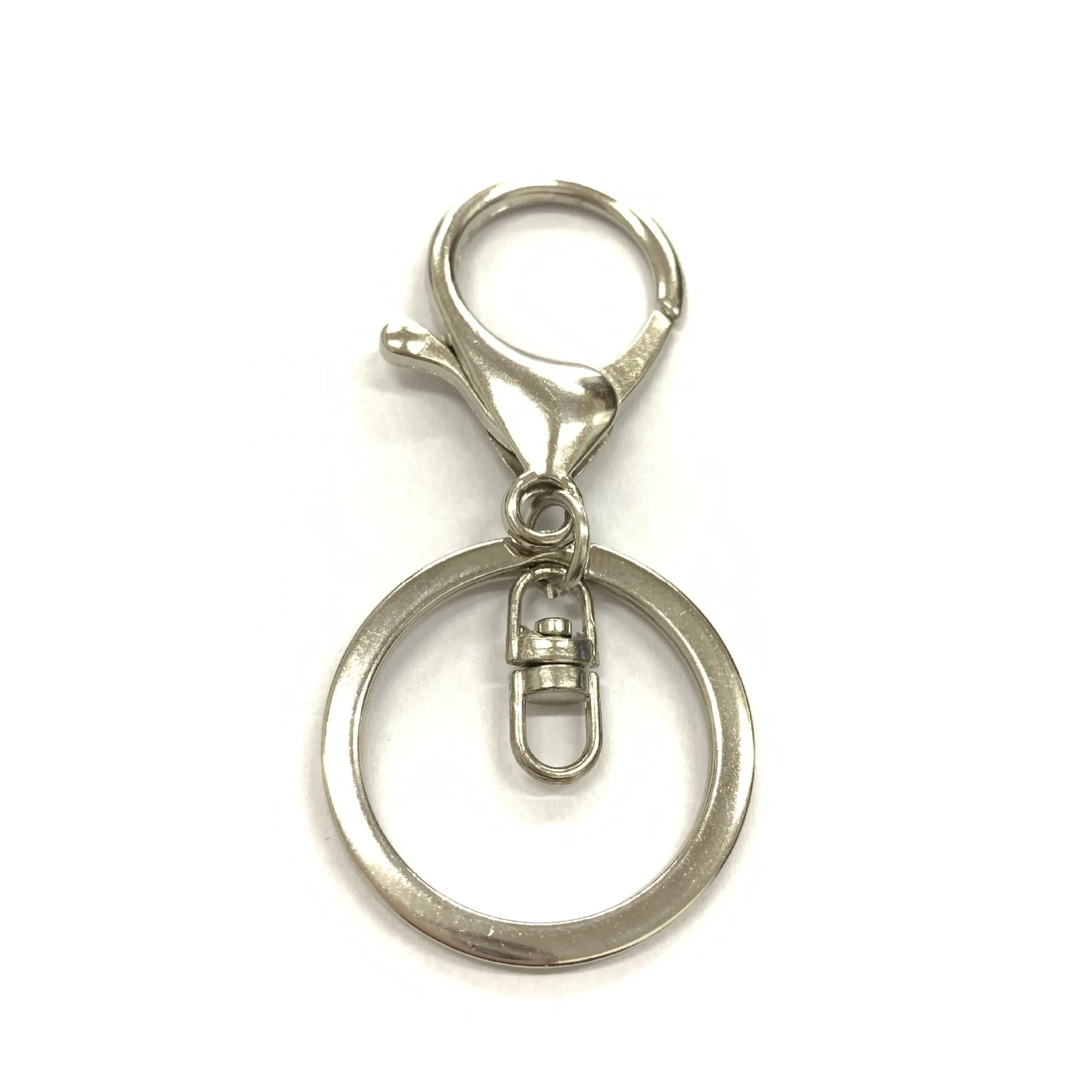 Lobster Claw Clasps Keychain for Jewelry Making Metal Swivel Clasps Hook Clips Key Ring Flat Split Ring Swivel Trigger Clips