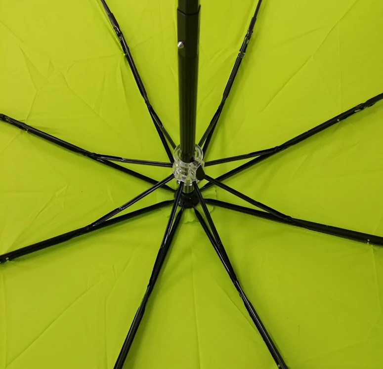21 Inch 8k Lime Green 3 Folding Manual Umbrella