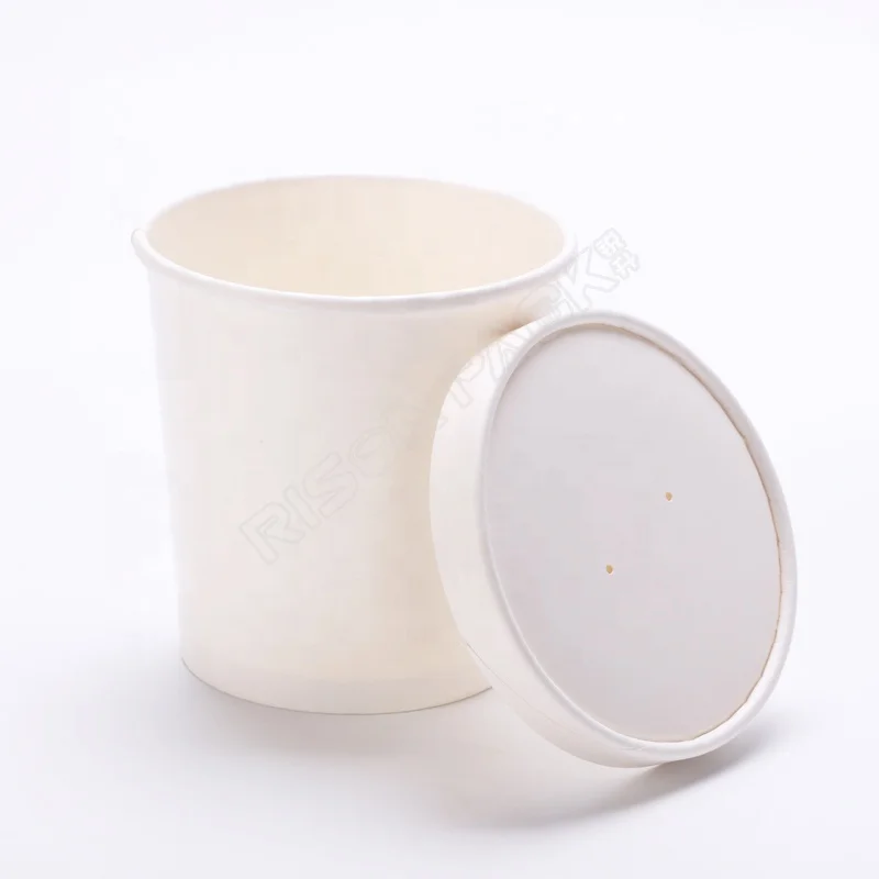 Eco- friendly paper soup cup square shape instant noodle cup noodles packaging