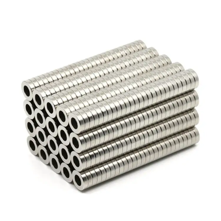 Source Manufacturer Radial magnetization ring magnet round flat block ring magnet with 45 degree chamfer