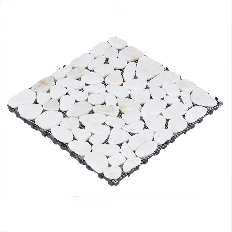 Modern Outdoor Decorative Terrace Interlocking Cobblestone Deck Tiles 30*30cm Wood Plastic Composite Decking Terrace Floor