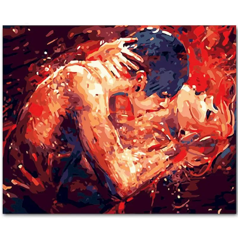 2022 wholesale digital wall art custom photo paintings by numbers 40 50 woman man for living room decoration