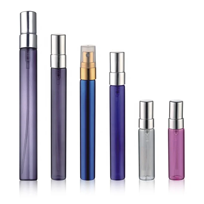 3ml 5ml 8ml 10ml 15ml Mini tube glass empty perfume bottles fine mist spray bottle with metal cap