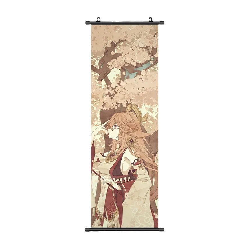 The Genshin game carved fine hanging axis painting lightning general gaming room decorative painting comic exhibition poster