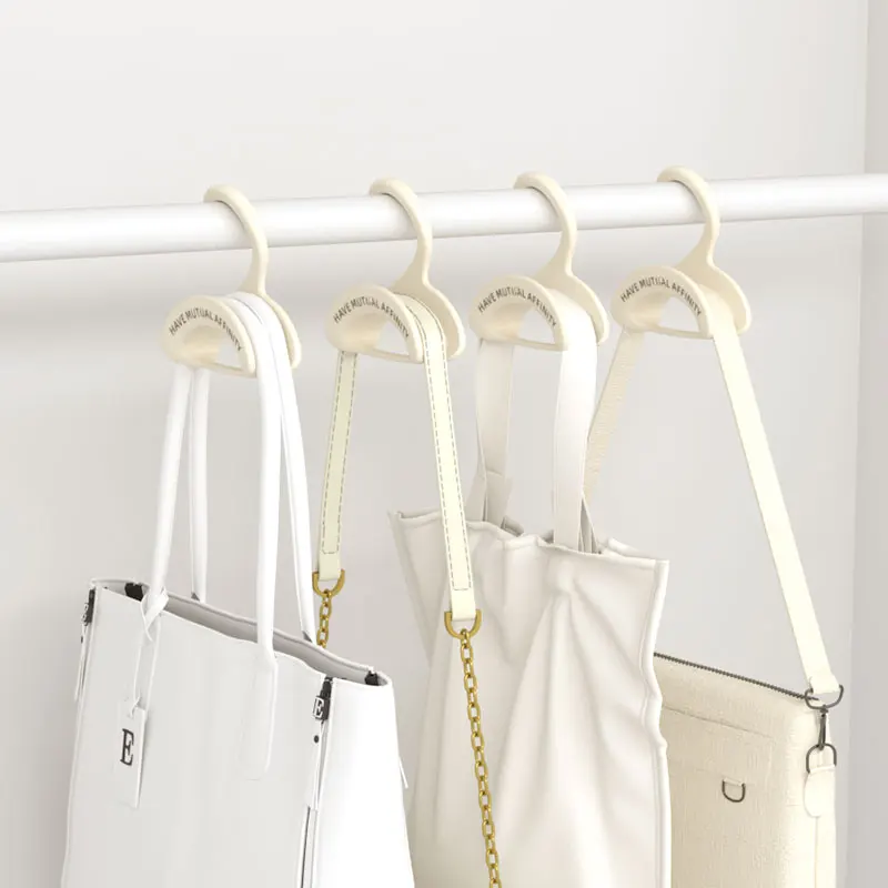 Creative Closet Organizer Rod Hanger Handbag Storage Purse Hanging Rack Holder Hook Bag