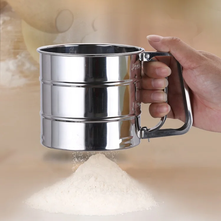 Wholesale Kitchen Gadgets Baking Tools Stainless Steel Flour Sifter Mesh Flour Sieve Cup