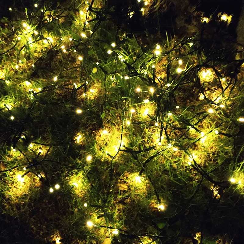 
High Quality ABS solar outdoor string lighting 200LED solar string tree lights warm light 