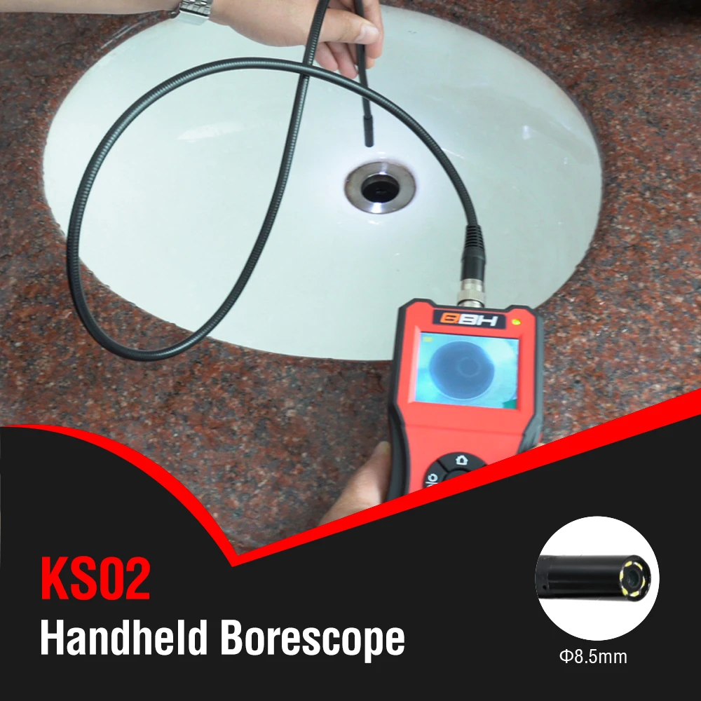 5.5mm Semi-flexible tube handheld videoscope inspection camera 3.5/5.7 inch auto diagnostic videoscope snake camera