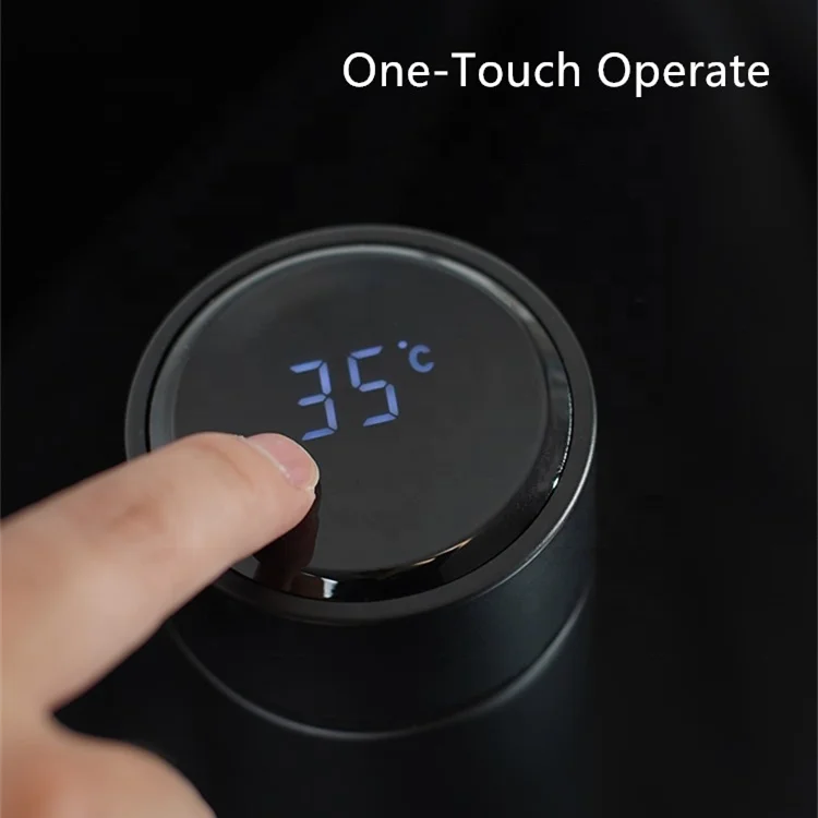 
Hot Sale Promotion Custom Stainless Steel Thermal Insulation Vacuum Flasks Smart Water Bottle With Led Temperature Display 