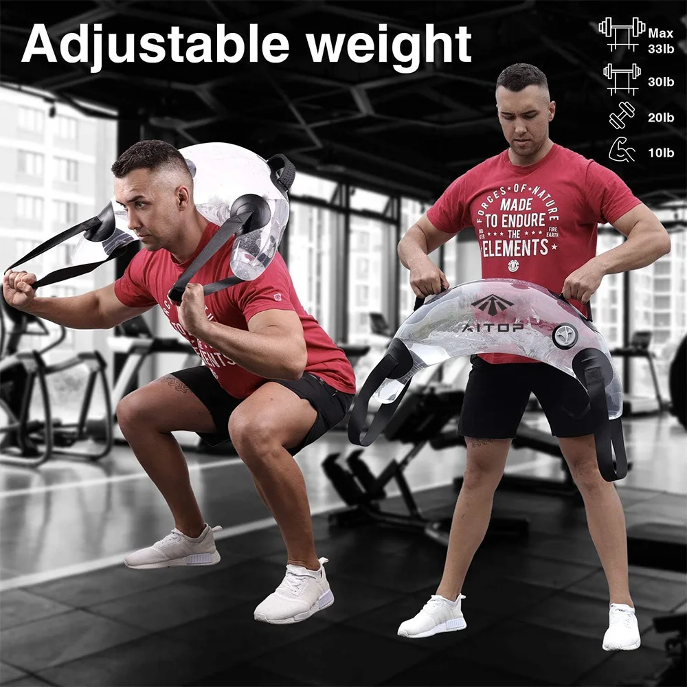 All Body Workout Equipment Fitness Water Bag OX Horn Shape Adjustable Aqua Bag Power Bag with Water