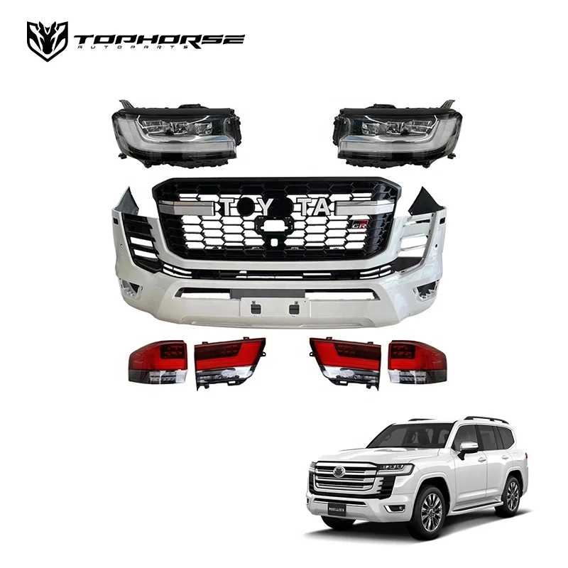 Facelift Body Kit Land Cruie-r LC200 Upgrade To LC300 Bumper Bonnet Head Light Side Fender Body Parts Accessory