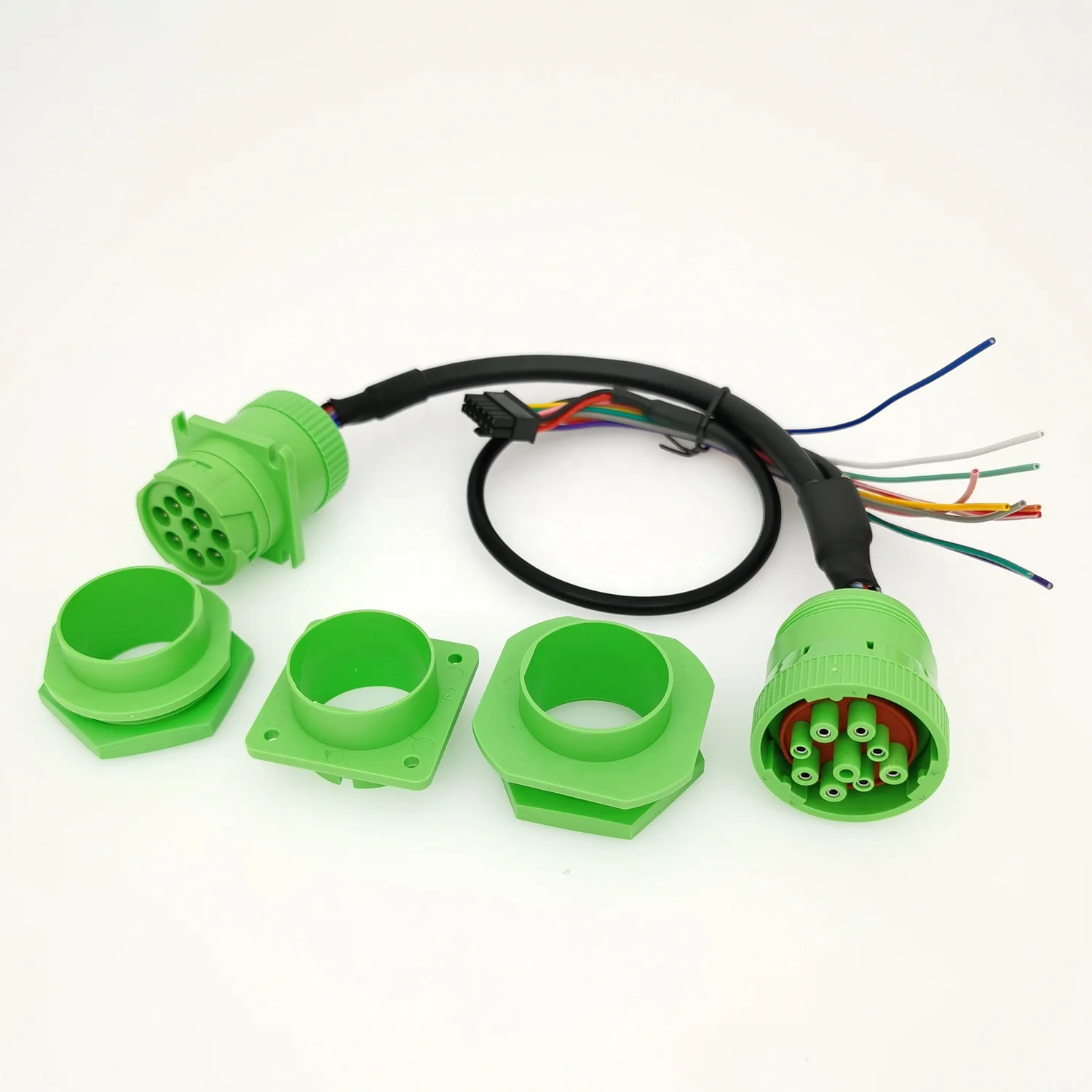 Custom Universal 9Pin J1939 ELD Cable Deutsch J1939 9Pin ELD to Molex Micro-fit Power Connector Y Cable With Brackets