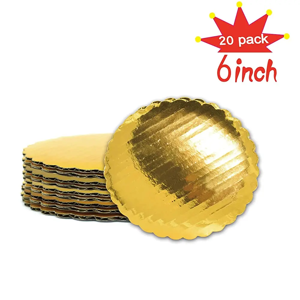 Cake Board Rounds White Cake Base boards drum Circle Cardboard Base (6, 8, 10 & 12-Inch) For Cake Decorating