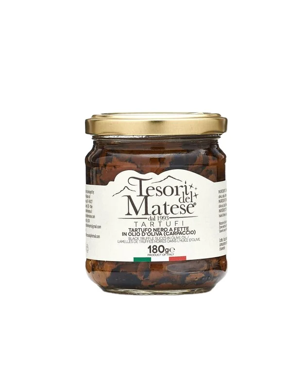 Organic Wholesale Luxury Italian Origin Sliced Truffle in Olive Oil 120g Glass Jar Premium Quality for Export Flavoring