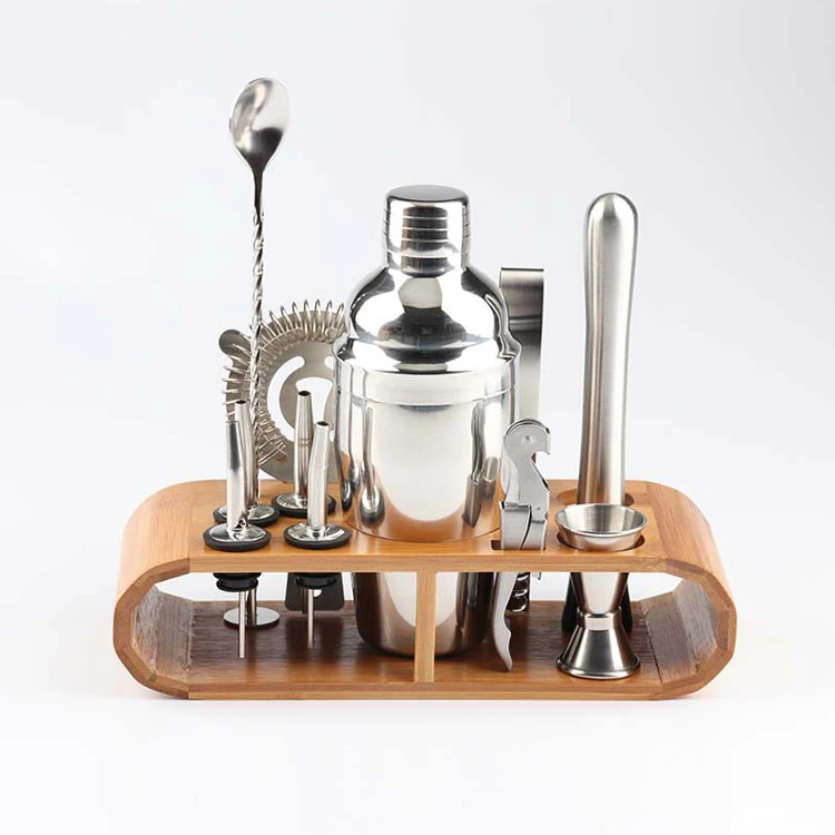 
stainless steel barware bartender set for cocktail set 