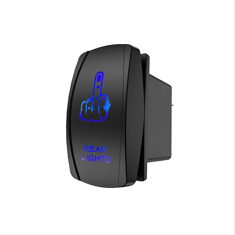 high quality waterproof 5 pins 12V DC Led light laser etching rocker switch for car boat